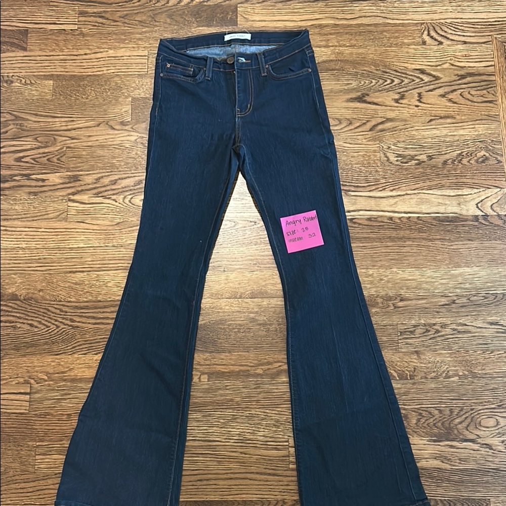 Angry Rabbit Blue Flare Wide Leg Jeans